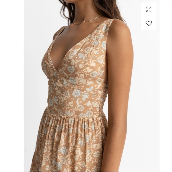 Rhythm Highland Paisley mini dress in Oak - Picture 5 of 10